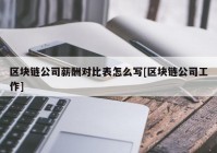 区块链公司薪酬对比表怎么写[区块链公司工作]