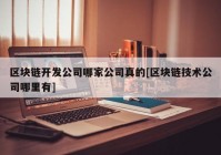 区块链开发公司哪家公司真的[区块链技术公司哪里有]